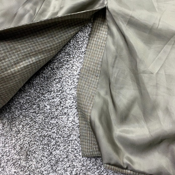 Hickey Freeman blazer mens 40 reg linen silk  Windowpane‎ summer Single breasted - Picture 8 of 15